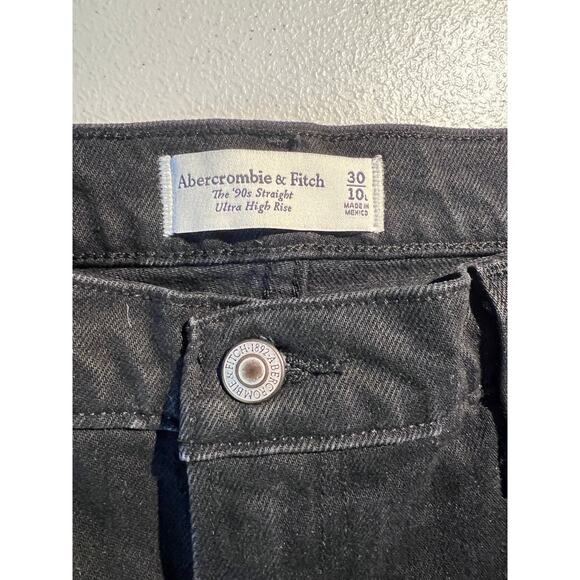 Abercrombie & Fitch Black Straight Leg Jeans - Long - Picture 5 of 7